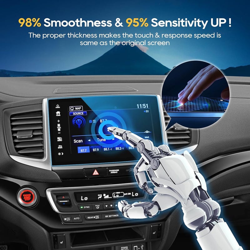 LFOTPP For 2020 Honda Ridgeline Screen Protector 8"- 2016~2020 Ridgeline & 2016-2018 Honda Pilot Honda Passort 8 inch Touchscreen [FullHD+] 2016~2020 Ridgeline Accessories Anti Fingerprint 9H Tempered Glass - Image 5